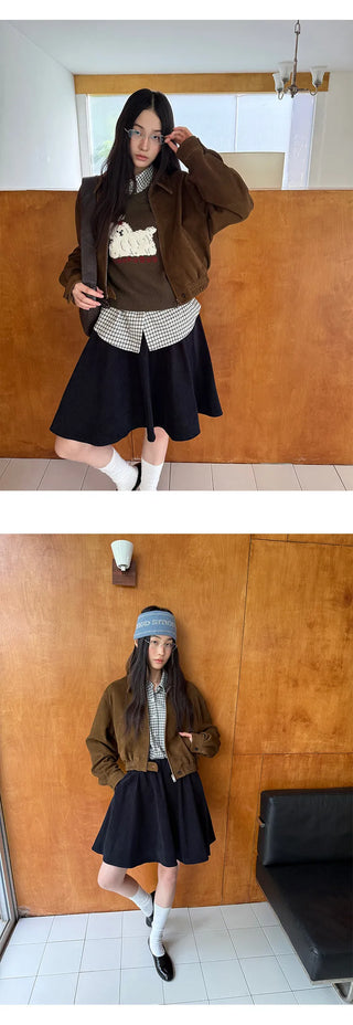 corduroy umbrella skirt