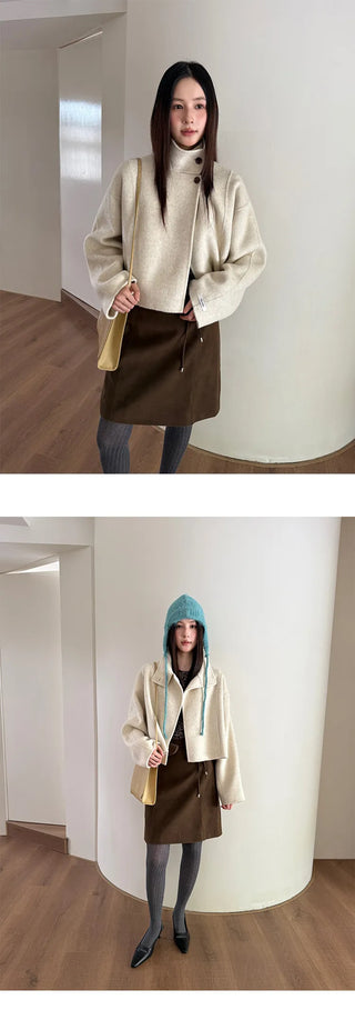 sheath leather skirt