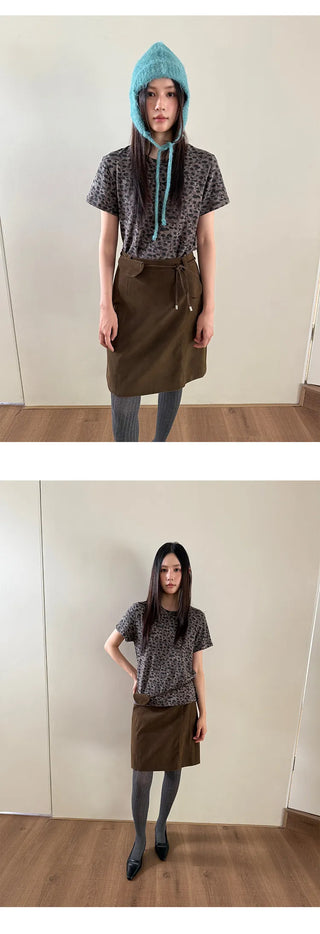 sheath leather skirt