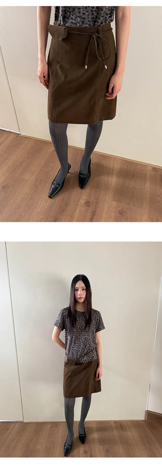 sheath leather skirt