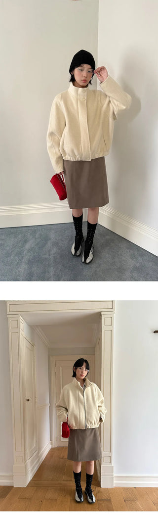 sheath leather skirt