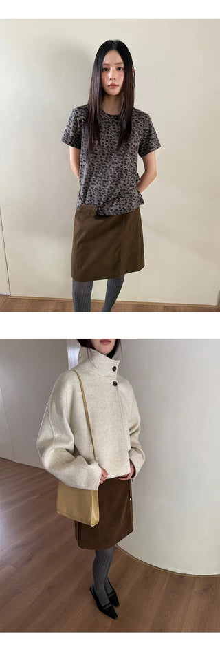 sheath leather skirt