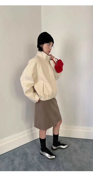 sheath leather skirt