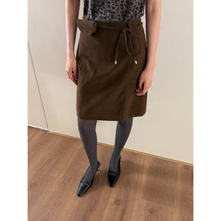 sheath leather skirt