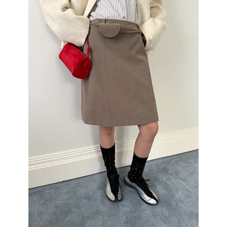 sheath leather skirt