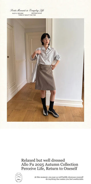 sheath leather skirt