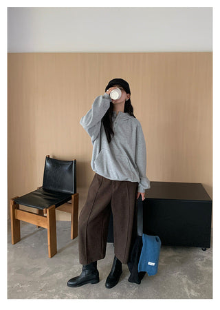 wool wide pants