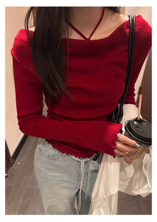 halter wool sweater