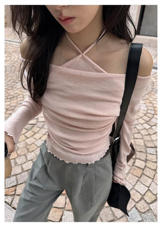 halter wool sweater
