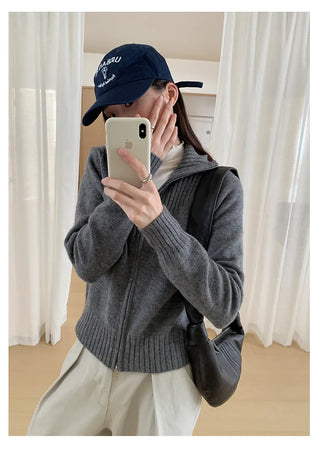 double zipper sweater