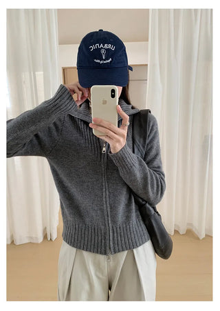 double zipper sweater