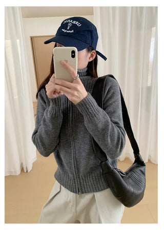 double zipper sweater