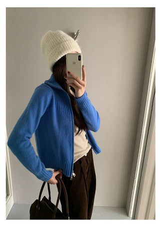 double zipper sweater