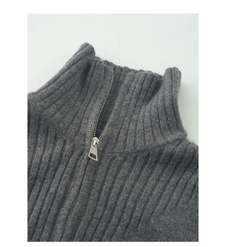 double zipper sweater