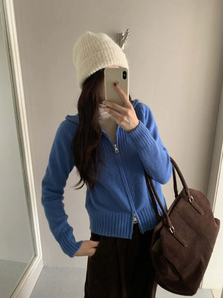 double zipper sweater