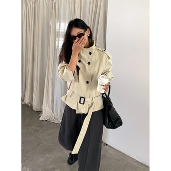 stand collar trench