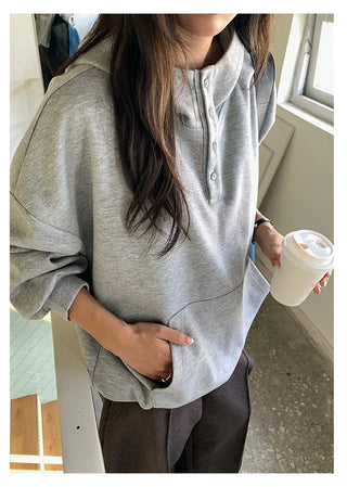 printed hooded sweater