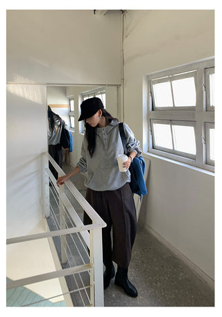 printed hooded sweater