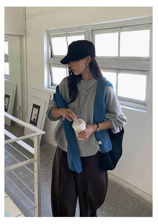 printed hooded sweater