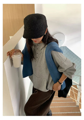 printed hooded sweater