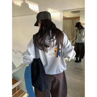 printed hooded sweater