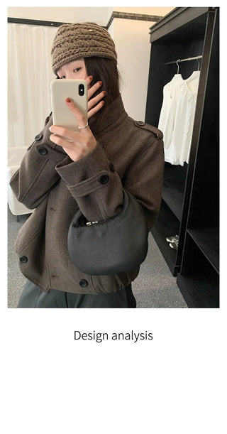 double-breasted wool coat