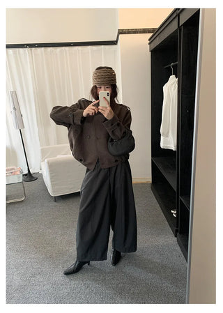 double-breasted wool coat