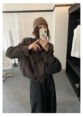 double-breasted wool coat