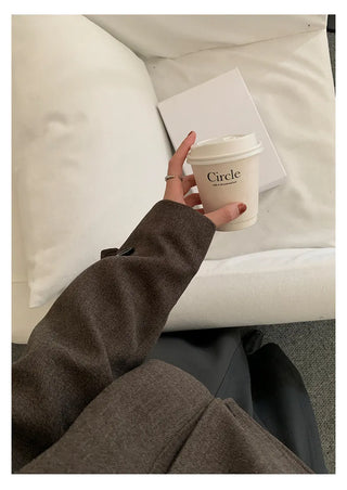 double-breasted wool coat