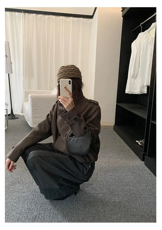 double-breasted wool coat