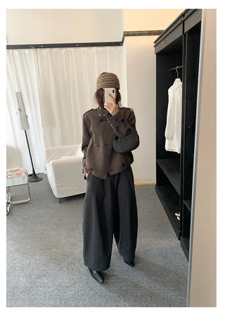 double-breasted wool coat