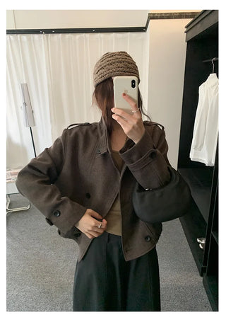 double-breasted wool coat