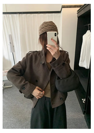 double-breasted wool coat
