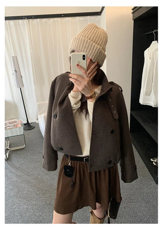 double-breasted wool coat