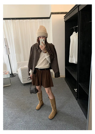 double-breasted wool coat