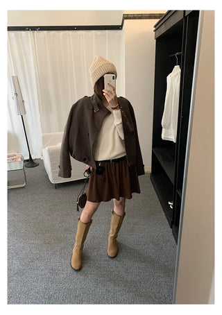 double-breasted wool coat