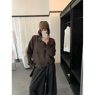 double-breasted wool coat