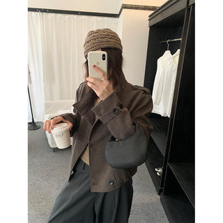 double-breasted wool coat