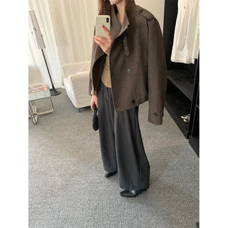 double-breasted wool coat