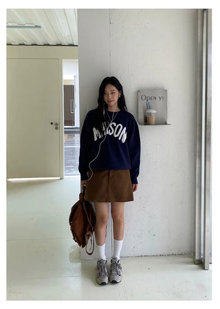 letter jacquard sweater