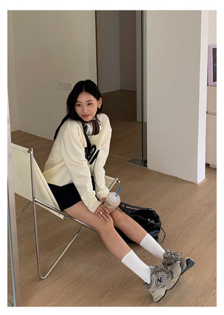 letter jacquard sweater