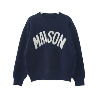 letter jacquard sweater