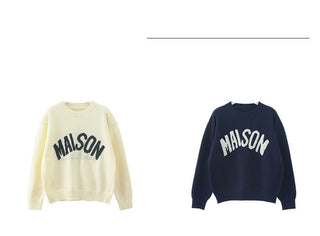letter jacquard sweater