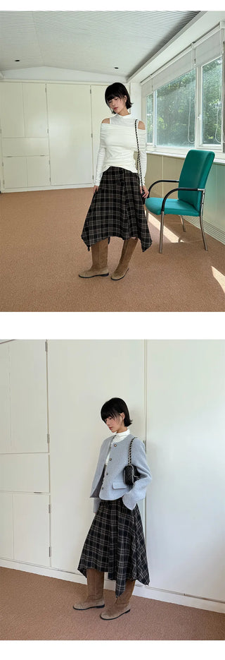 plaid umbrella skirt