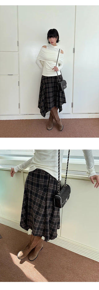 plaid umbrella skirt