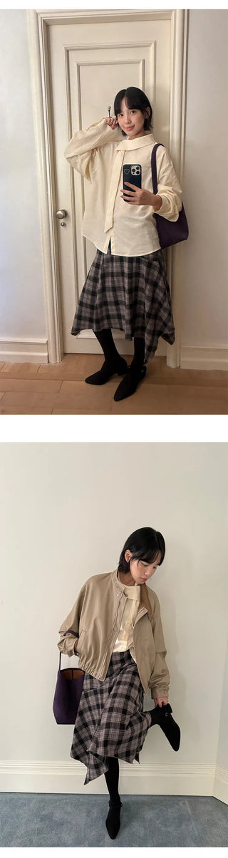 plaid umbrella skirt