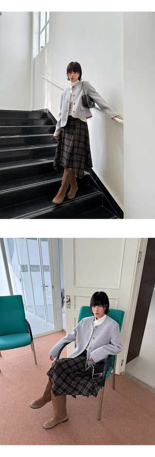 plaid umbrella skirt