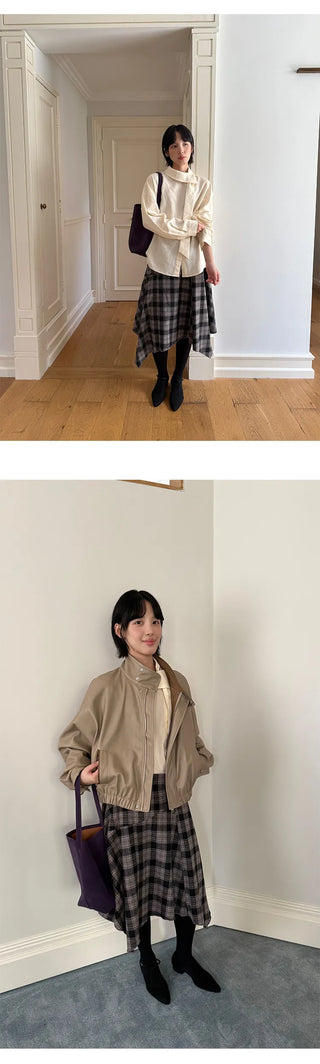 plaid umbrella skirt