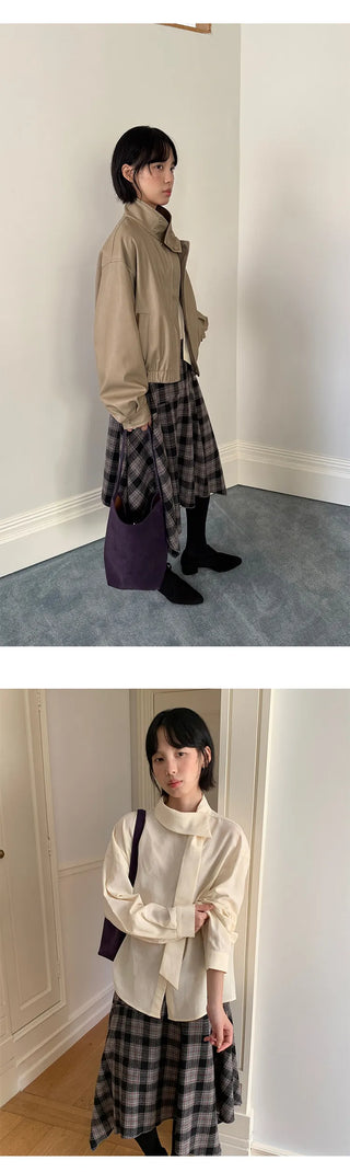 plaid umbrella skirt