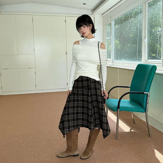 plaid umbrella skirt